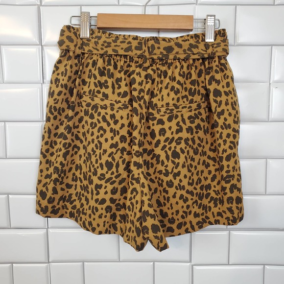A NEW DAY | ANIMAL PRINT LEOPARD CINCHED WAIST DRESSY SHORT SHORTS WOMEN SIZE XS - Picture 9 of 17